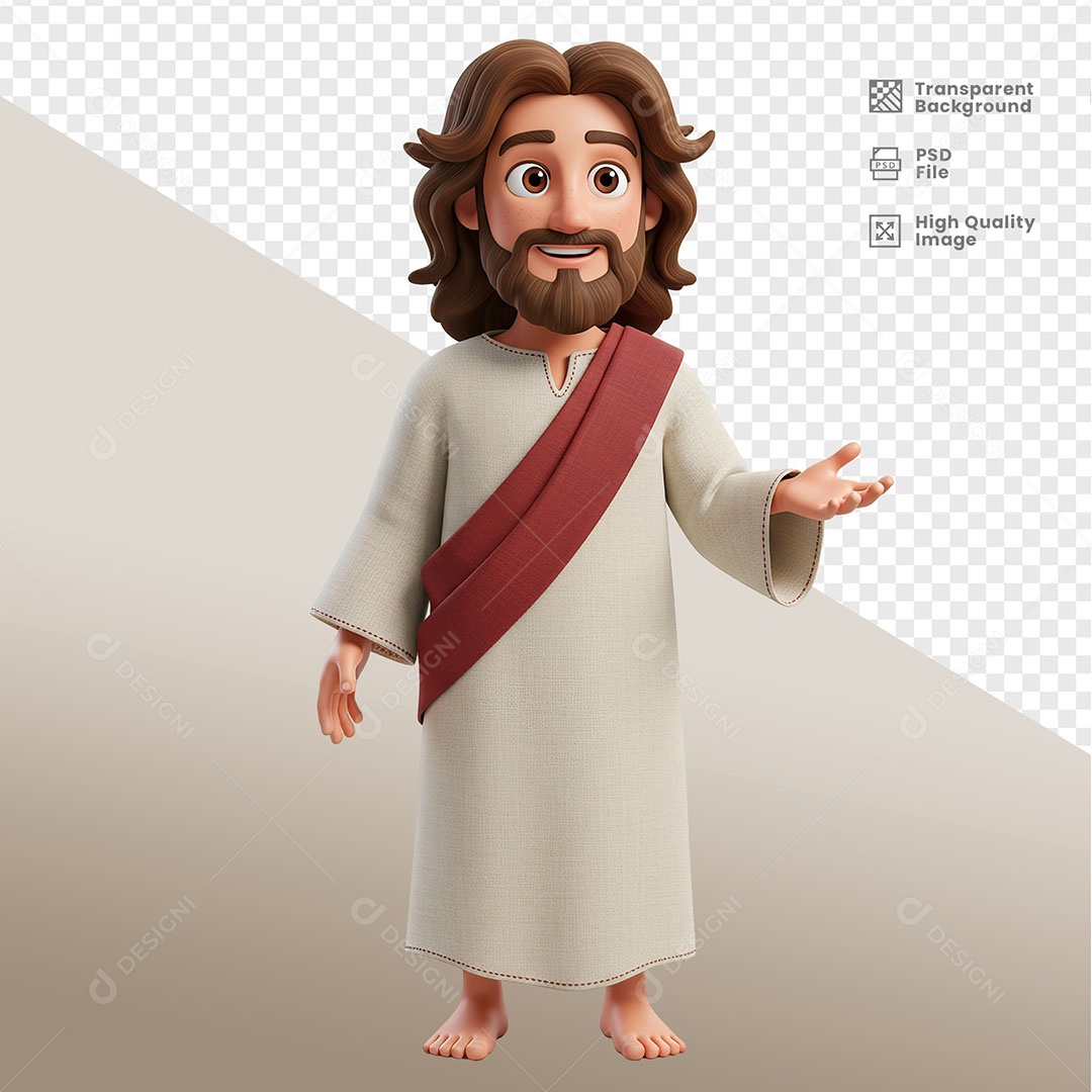 Personagem 3D Jesus Para Composição PSD