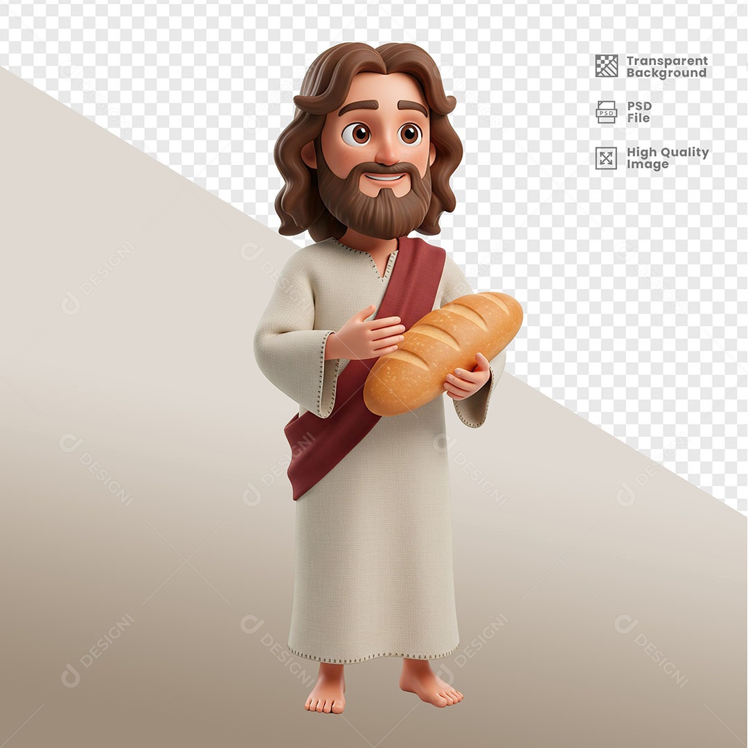 Personagem 3D Jesus Para Composição PSD