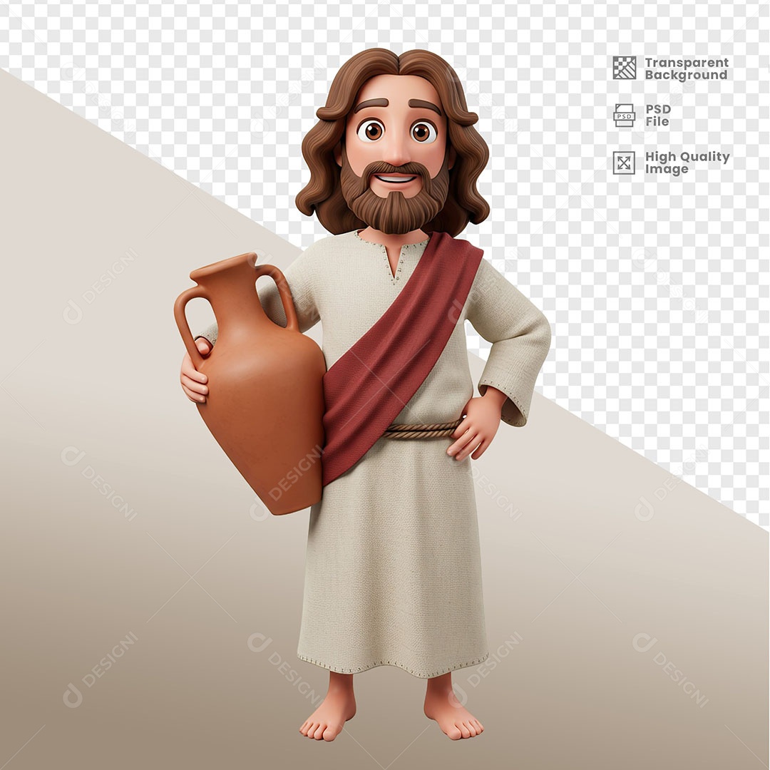 Personagem 3D Jesus Para Composição PSD