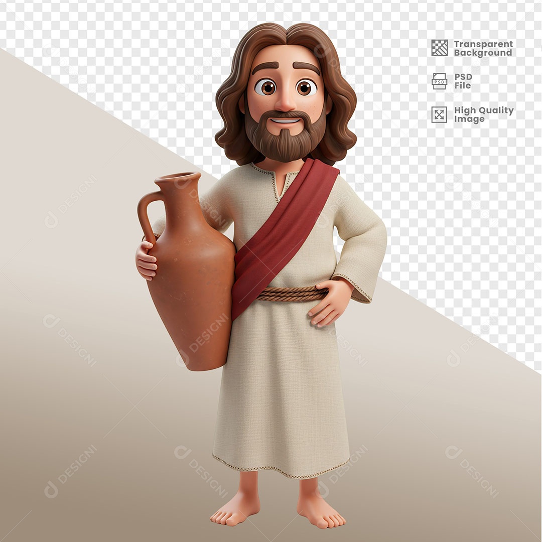 Personagem 3D Jesus Para Composição PSD