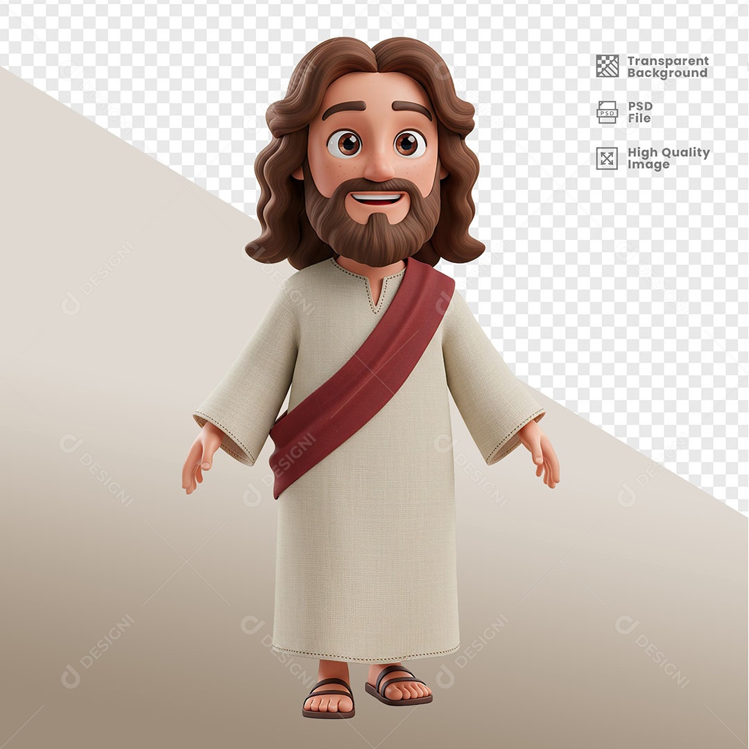 Personagem 3D Jesus Para Composição PSD