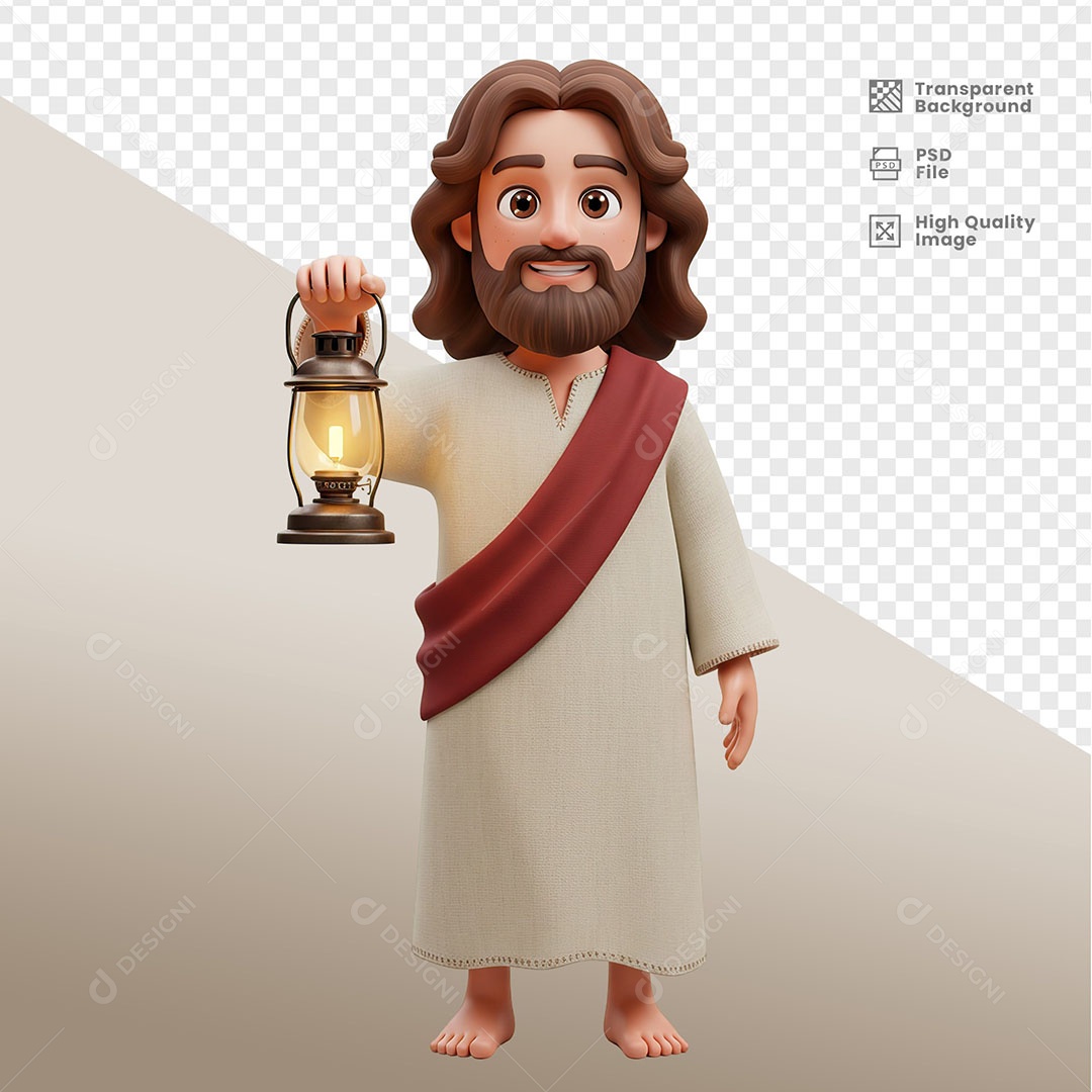 Personagem 3D Jesus Para Composição PSD