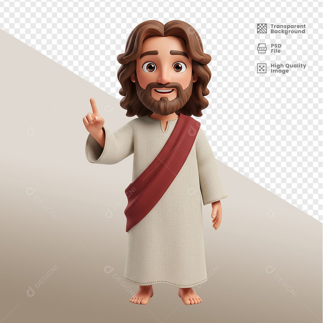 Personagem 3D Jesus Para Composição PSD