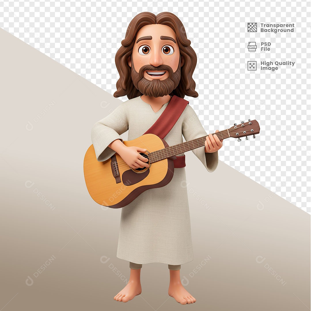 Personagem 3D Jesus Para Composição PSD