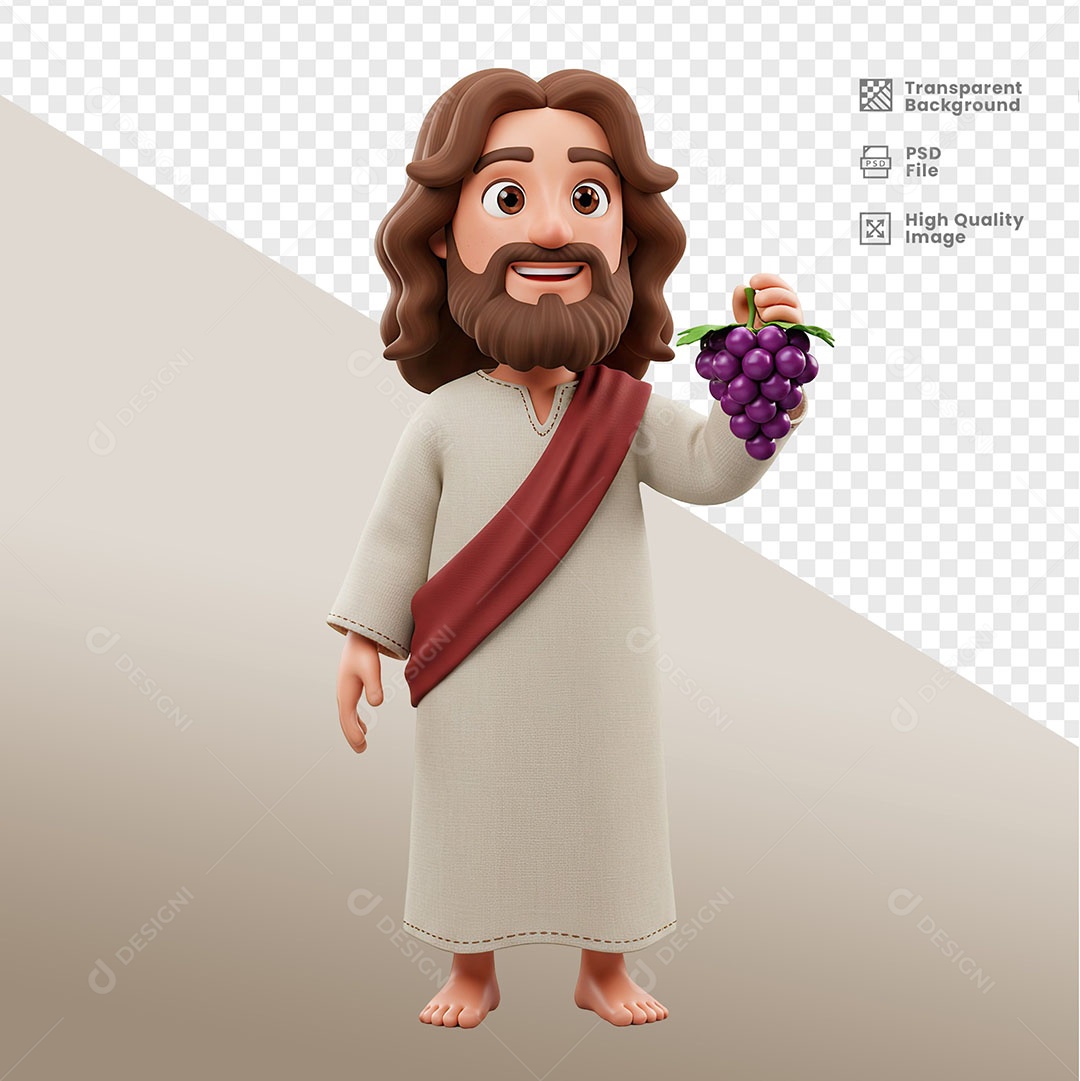 Personagem 3D Jesus Para Composição PSD