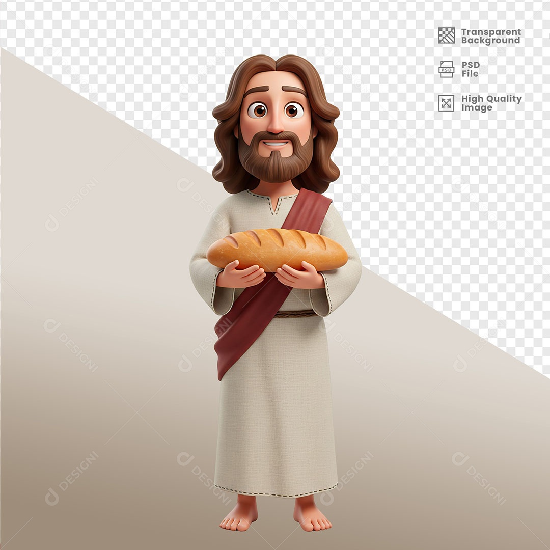 Personagem 3D Jesus Para Composição PSD