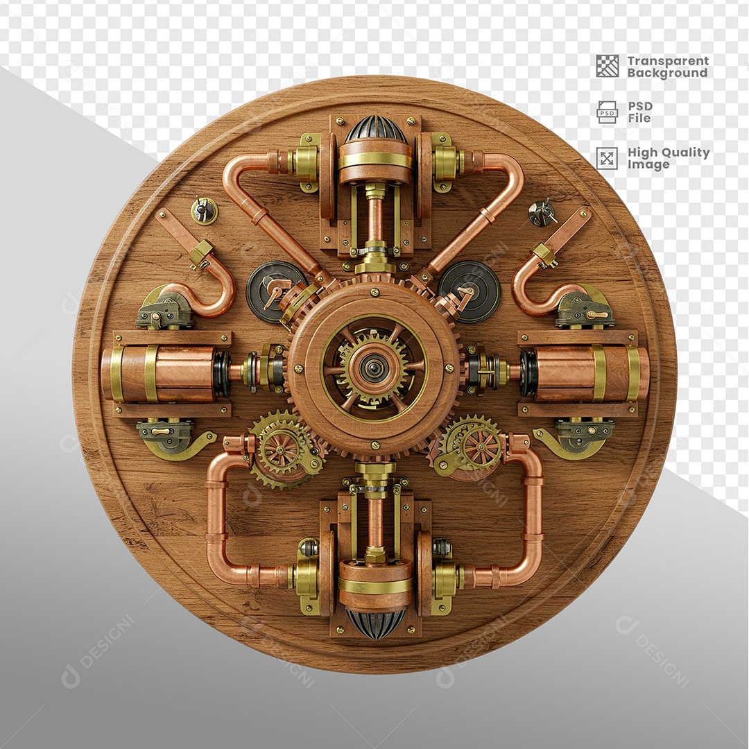 Escudo Redondo Elementos 3D para composição PSD