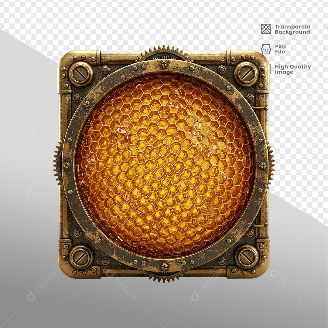 Moldura Quadrada Elemento 3D Para Composição PSD