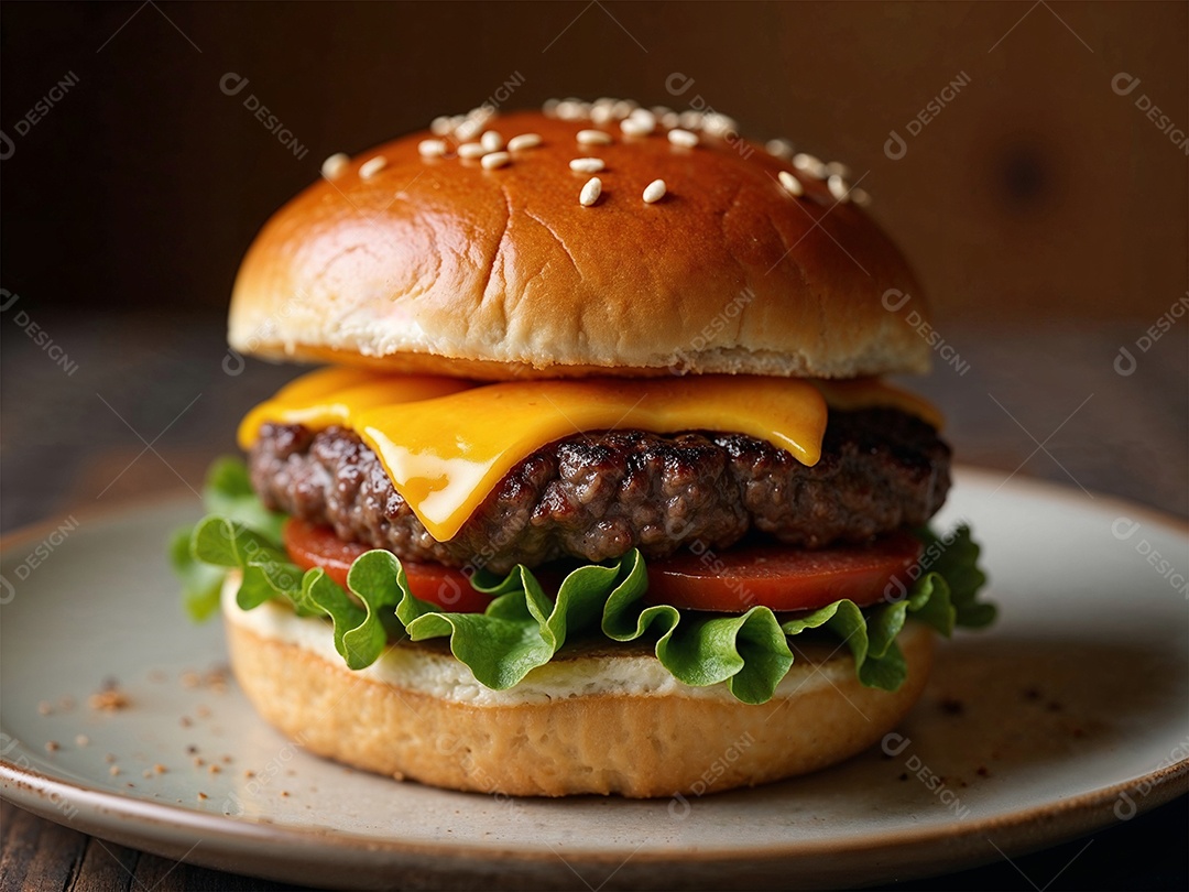 Imagem mostra um X-Burguer