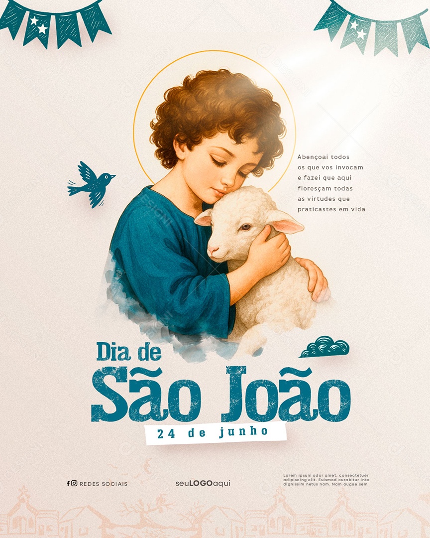 Dia de São João 24 de Junho Social Media PSD Editável