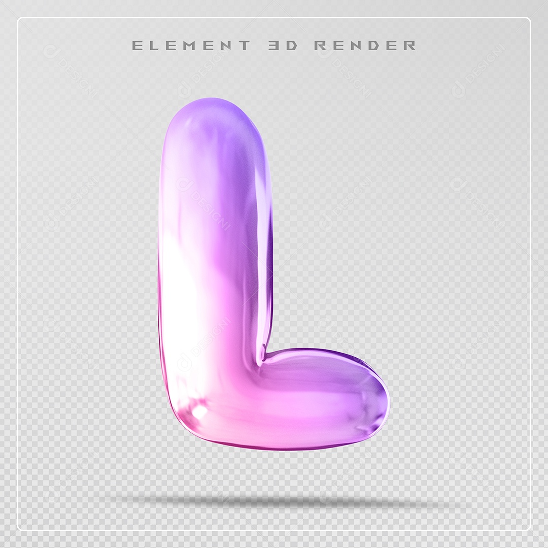 Elemento 3D Letra Y Colorido Para Composição PSD