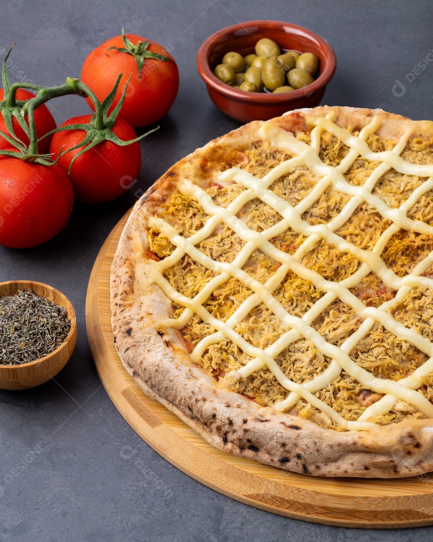 Pizza de Frango Catupiry saborosa