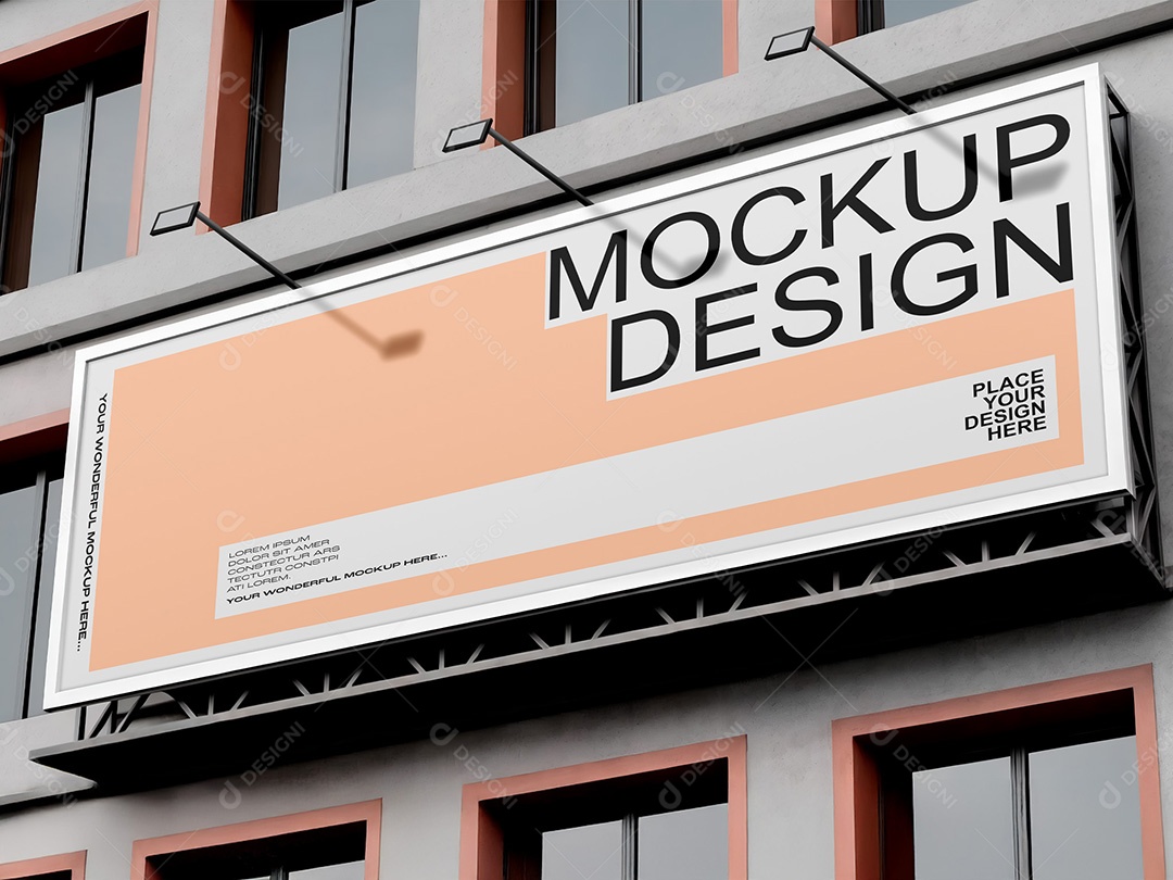 Outdoor no Prédio Mockup PSD Editável