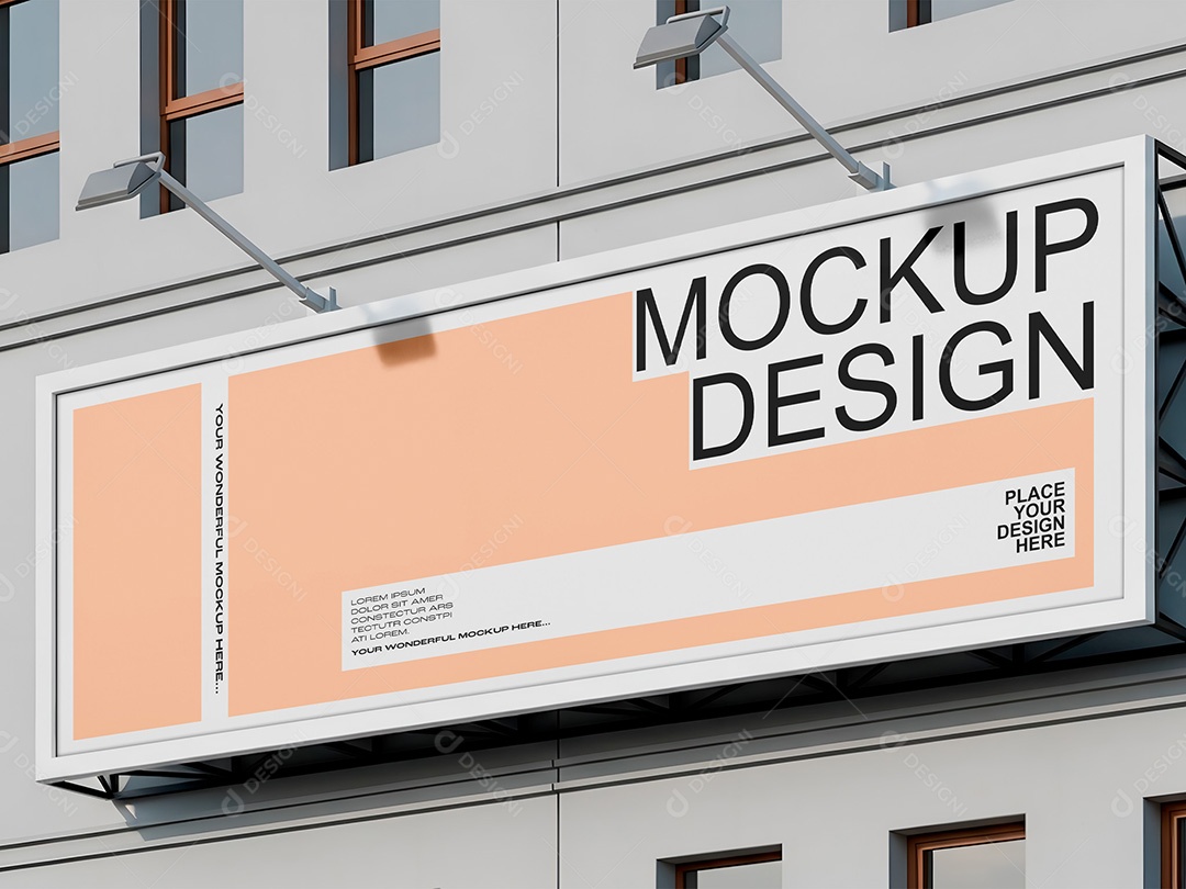 Outdoor no Prédio Mockup PSD Editável