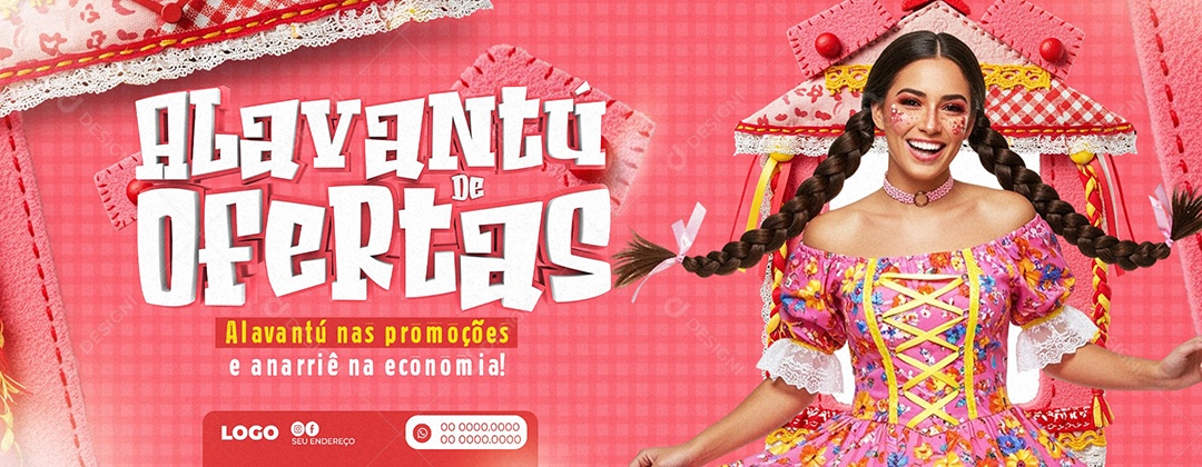 Banner Alavantu de Ofertas Supermercado Social Media PSD Editável