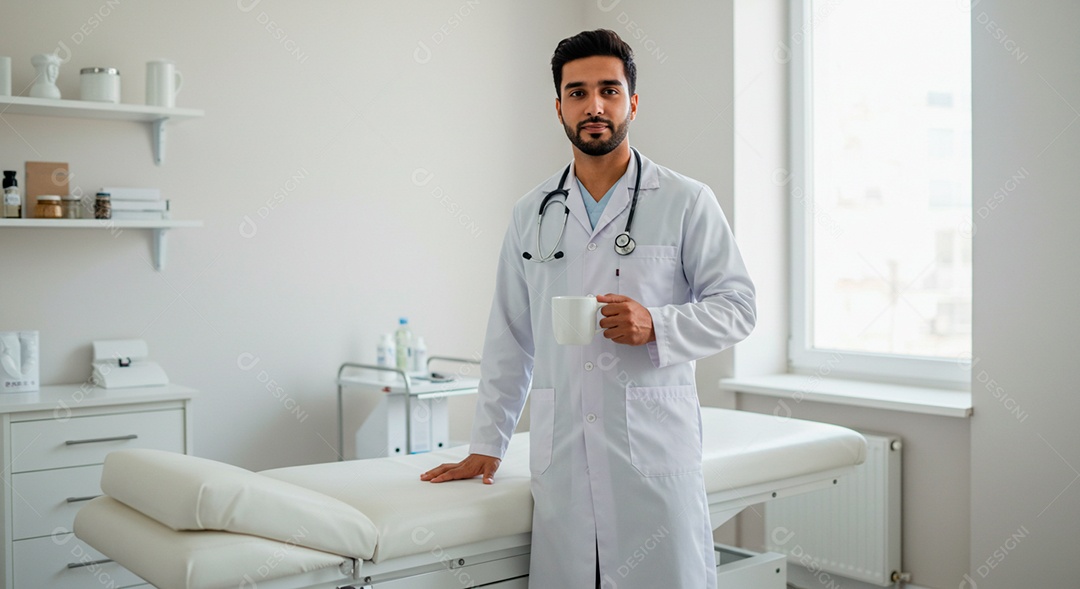 Médico em sala de consultório