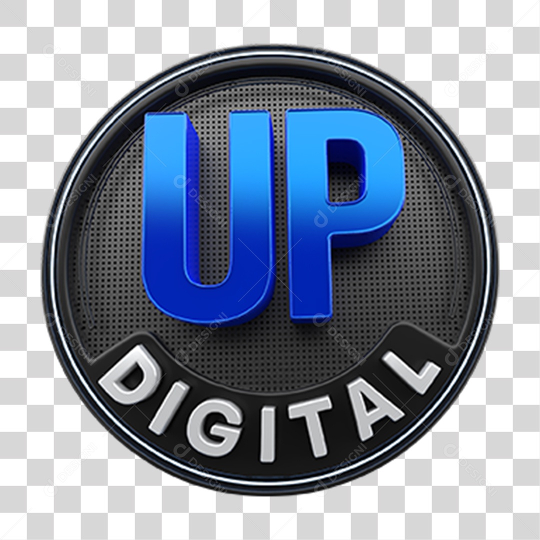Selo 3D Up Digital PNG Transparente