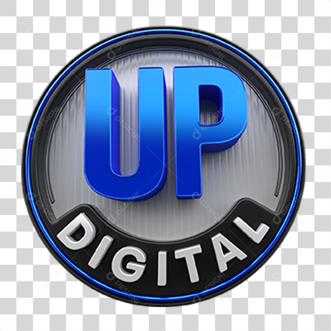 Selo 3D Up Digital PNG Transparente