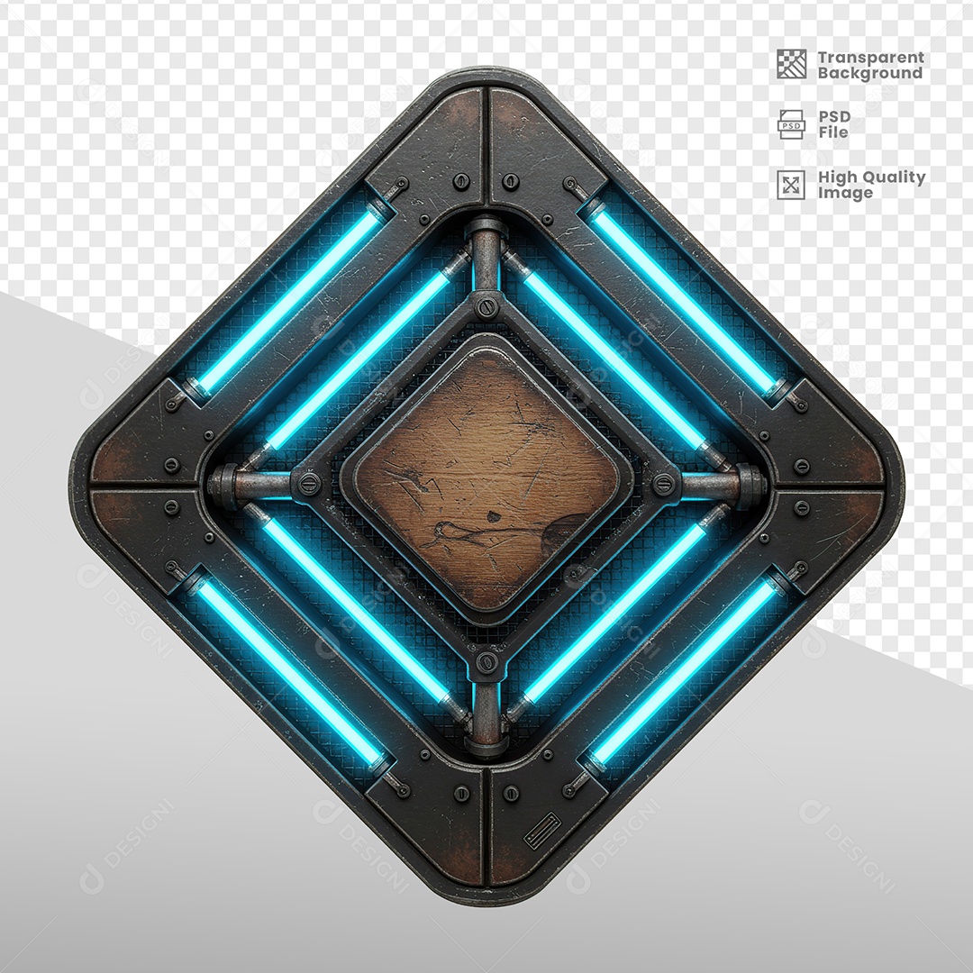 Escudo Com Luz Elementos 3D para composição PSD