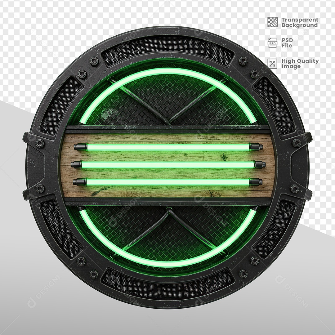 Escudo Redondo Elementos 3D para composição PSD