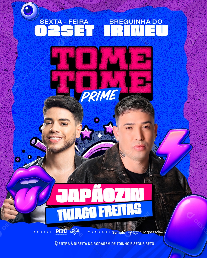 Feed Flyer Evento Tome Tome Social Media PSD Editável