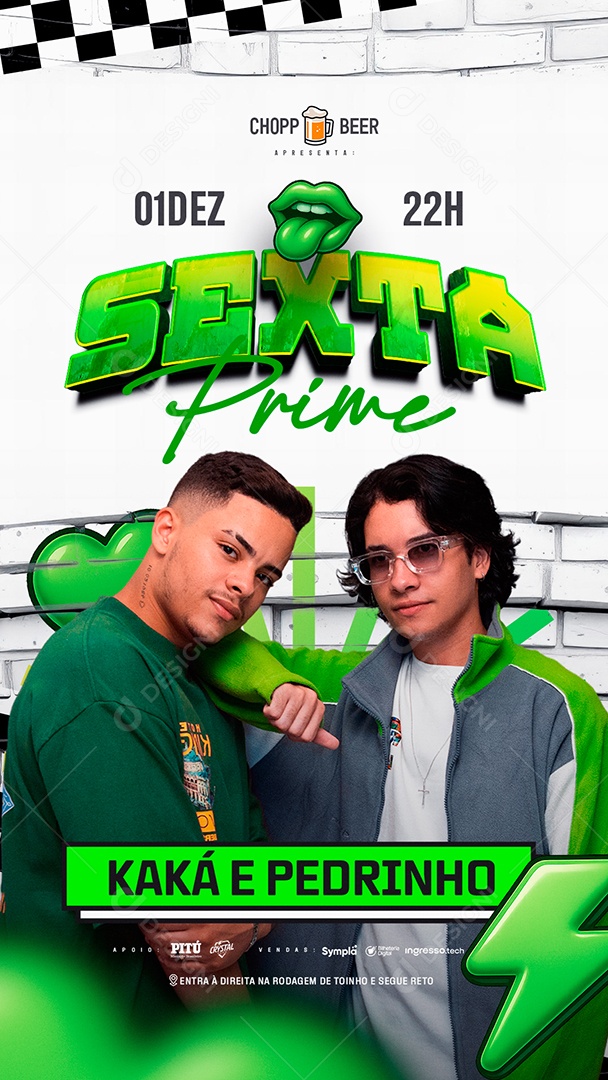 Story Flyer Evento Sexta Prime Social Media PSD Editável