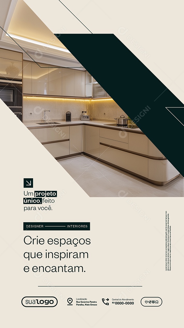 Story Designer de Interiores Crie Espaços que Inspiram e Encantam Social Media PSD Editável