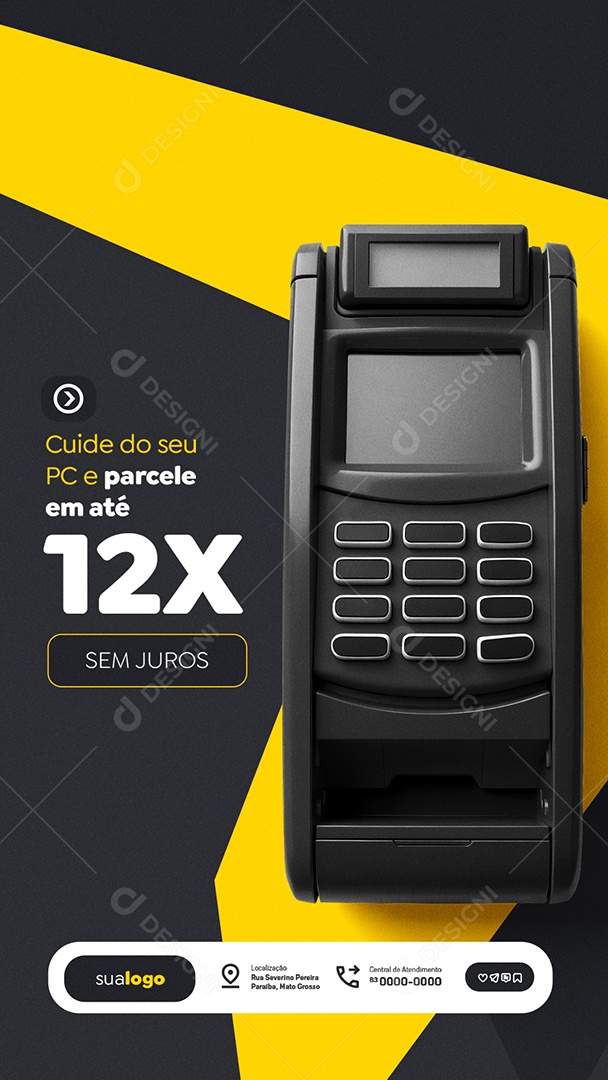 Story Assistência Técnica de Computadores Cuide do Seu PC Social Media PSD Editável