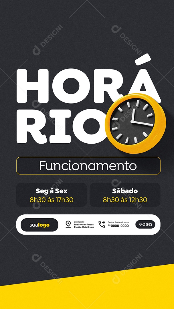 Story Assistência Técnica de Computadores Horário Funcionamento Social Media PSD Editável