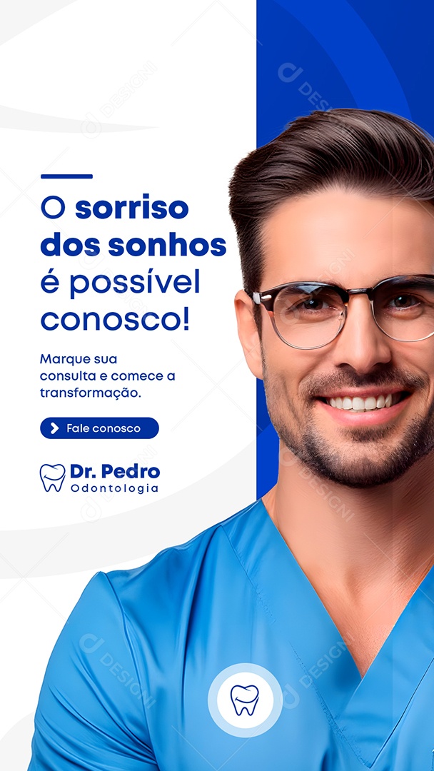 Story Dentista O Sorriso dos Sonhos Social Media PSD Editável