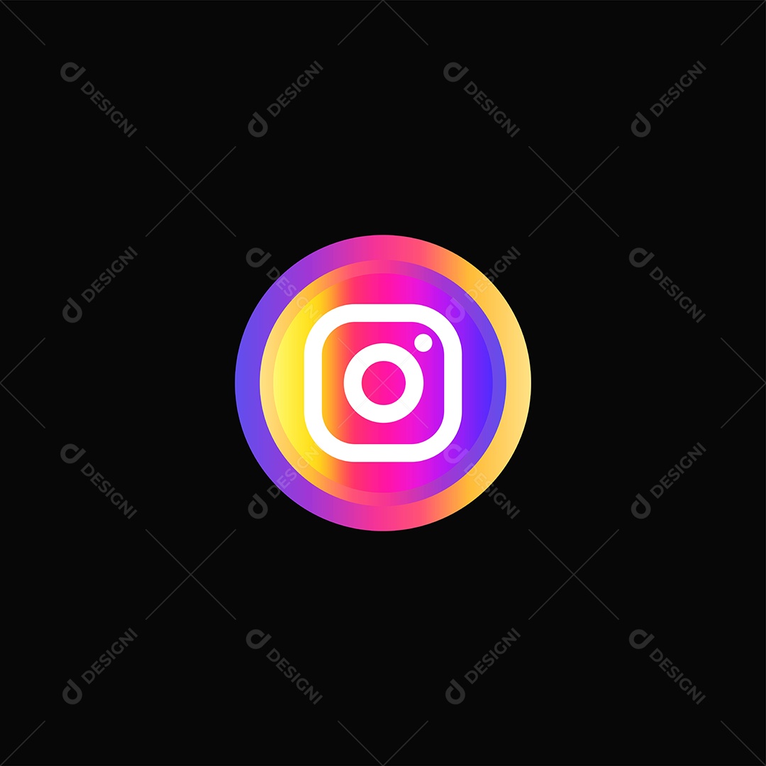 Ícone do Instagram Ilustração Vetor EPS