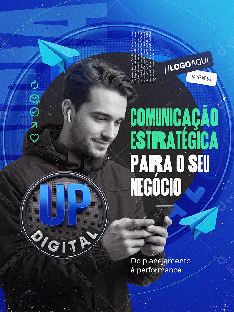 Up Digital Marketing Digital Encarte Comunicação Estratégica Social Media PSD Editável