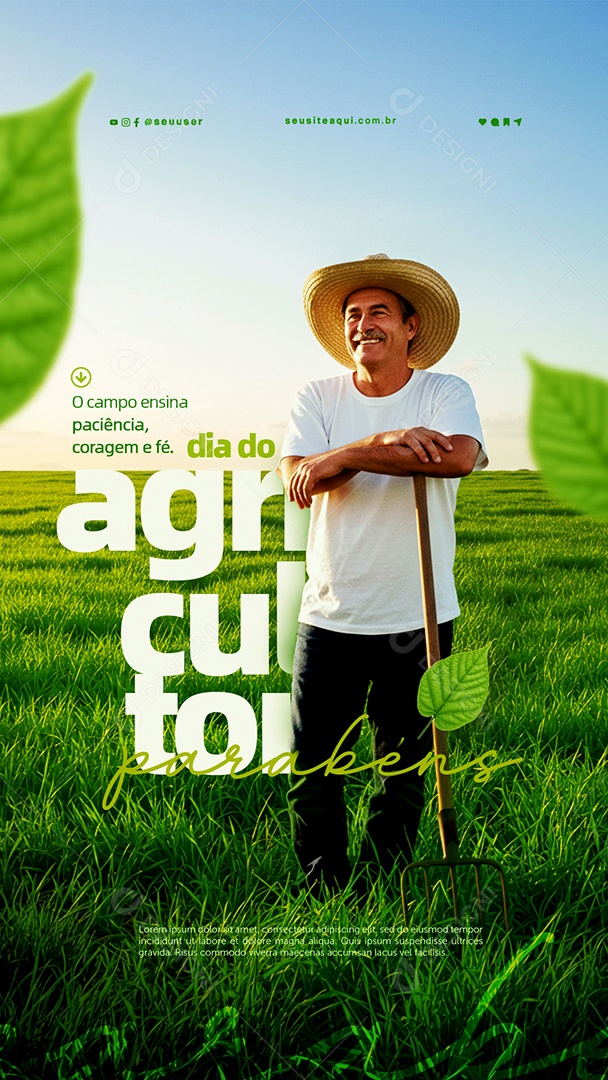 Story Dia do Agricultor 28 de Julho Social Media PSD Editável