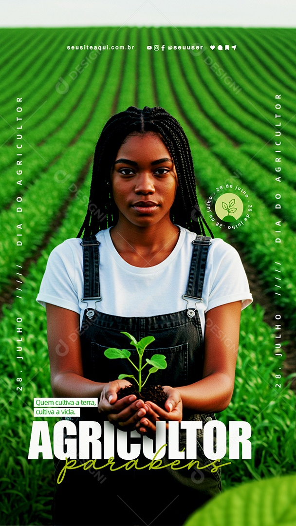 Story Dia do Agricultor 28 de Julho Social Media PSD Editável