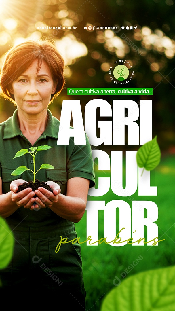 Story Dia do Agricultor 28 de Julho Social Media PSD Editável