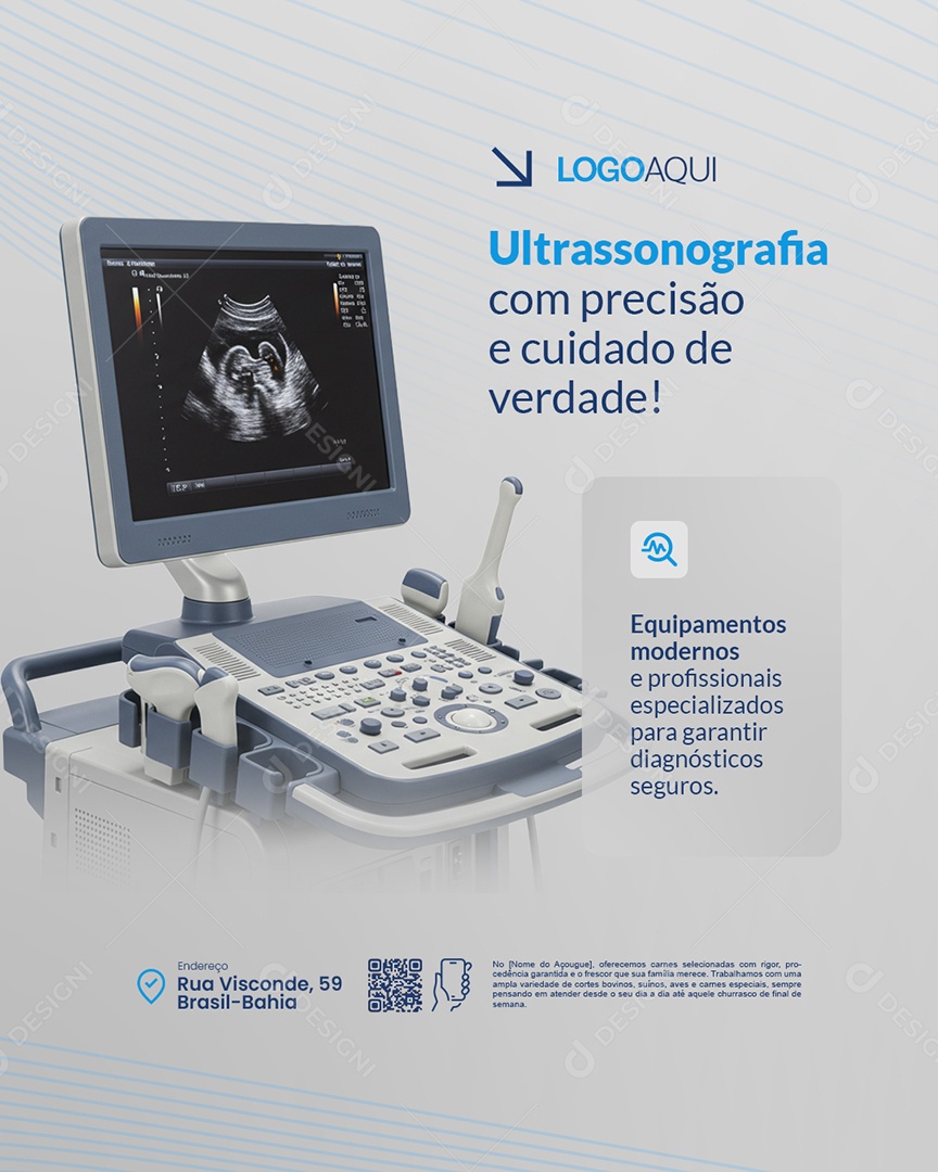 Ultrassonografia Com Precisão Social Media PSD Editável