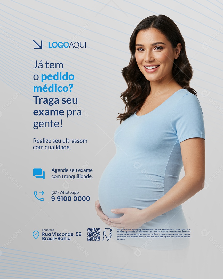 Ultrassonografia Já Tem O Pedido Médico Social Media PSD Editável