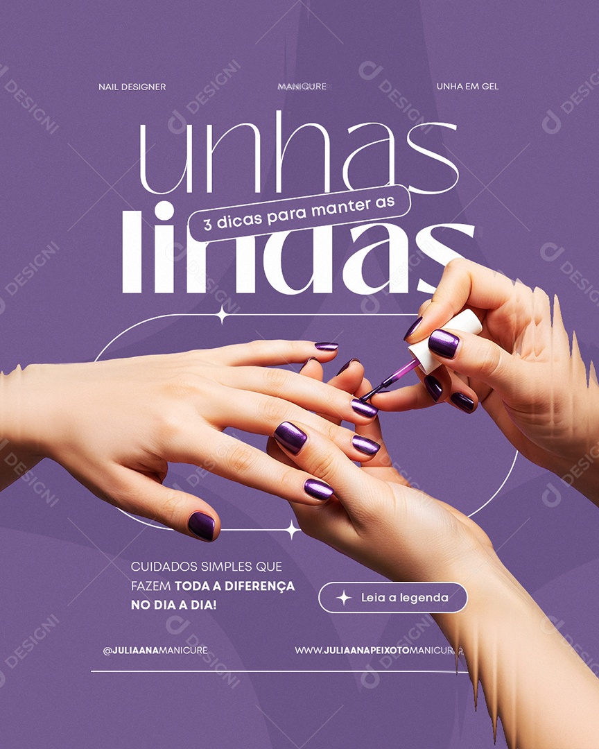 Manicure Unhas Lindas Social Media PSD Editável