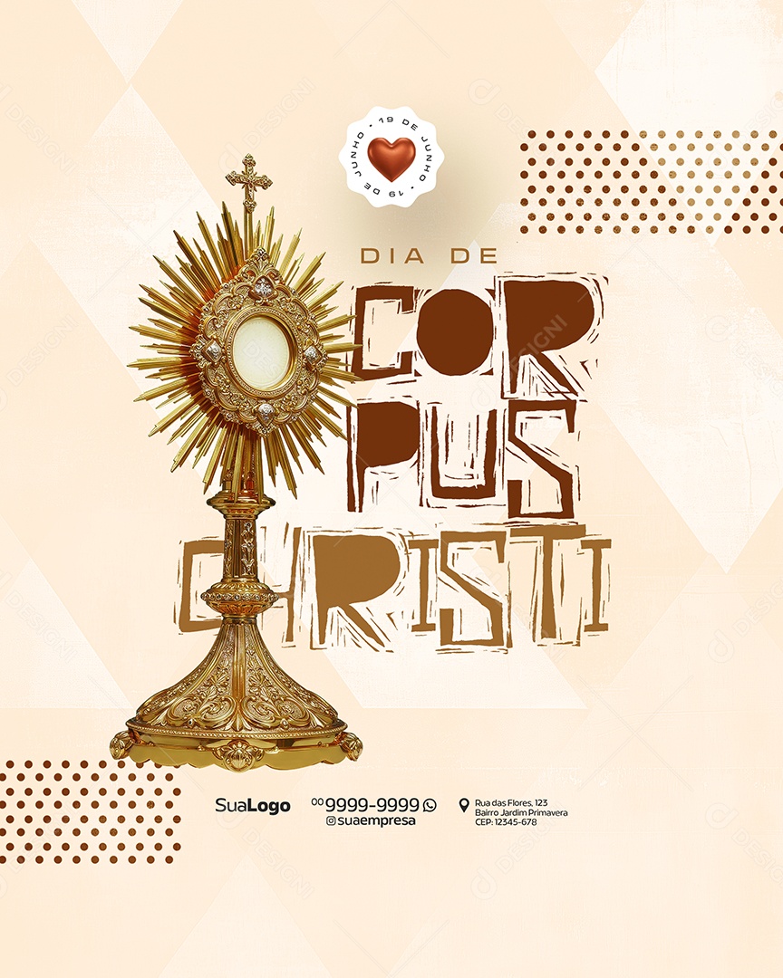 Dia De Corpus Christi 19 De Junho Social Media PSD Editável