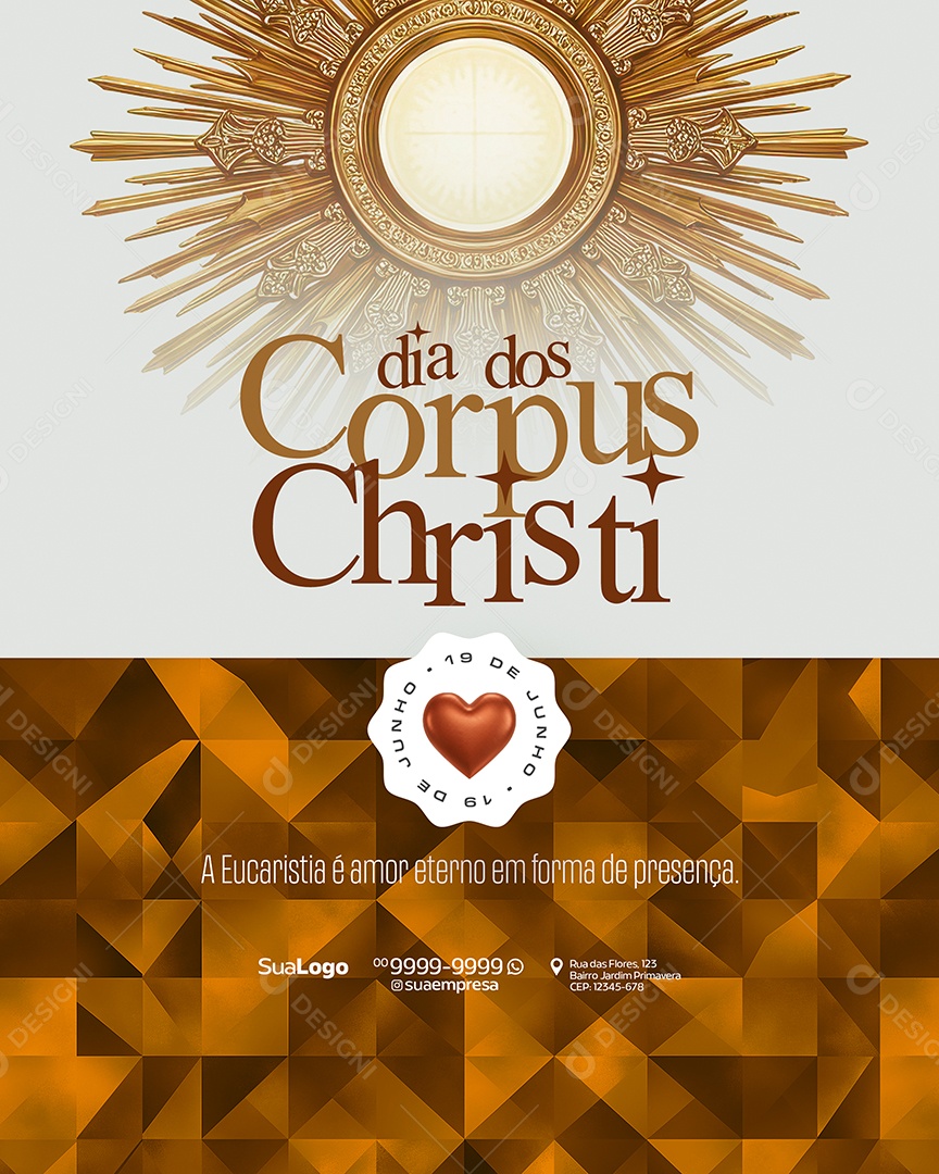 Dia De Corpus Christi 19 De Junho Social Media PSD Editável