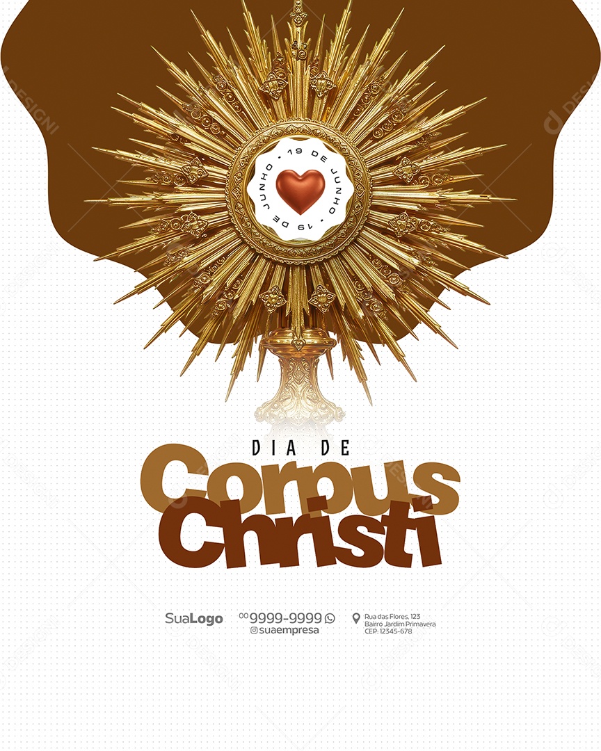 Dia De Corpus Christi 19 De Junho Social Media PSD Editável