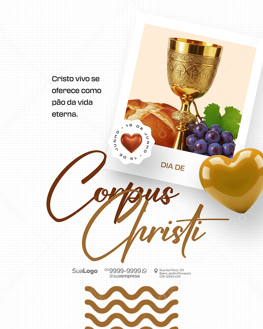 Dia De Corpus Christi 19 De Junho Social Media PSD Editável