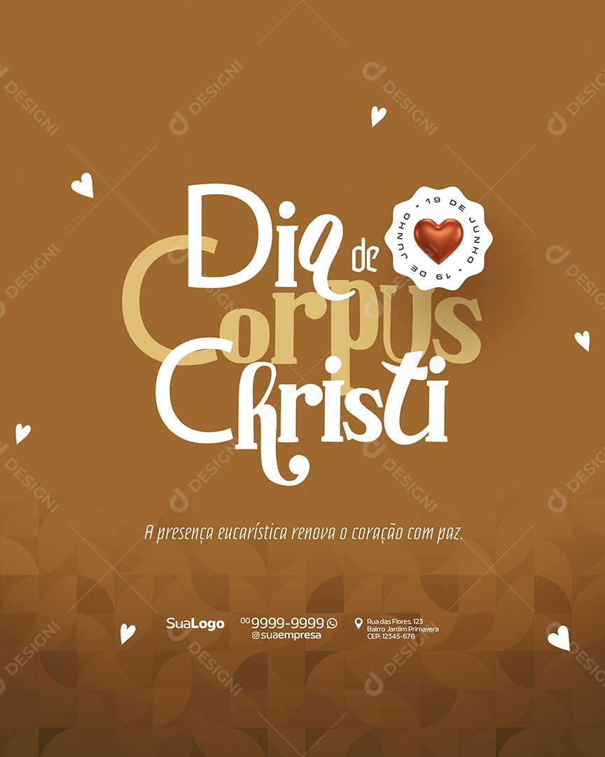 Dia De Corpus Christi 19 De Junho Social Media PSD Editável