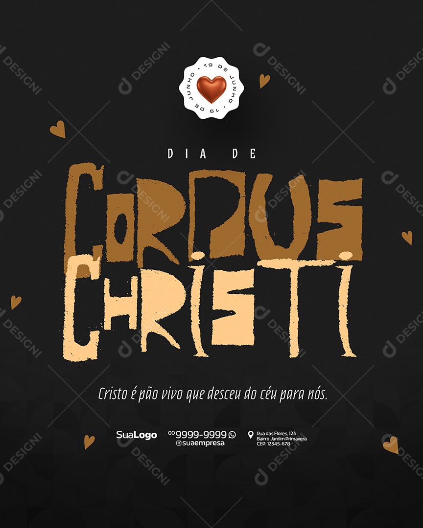 Dia De Corpus Christi 19 De Junho Social Media PSD Editável