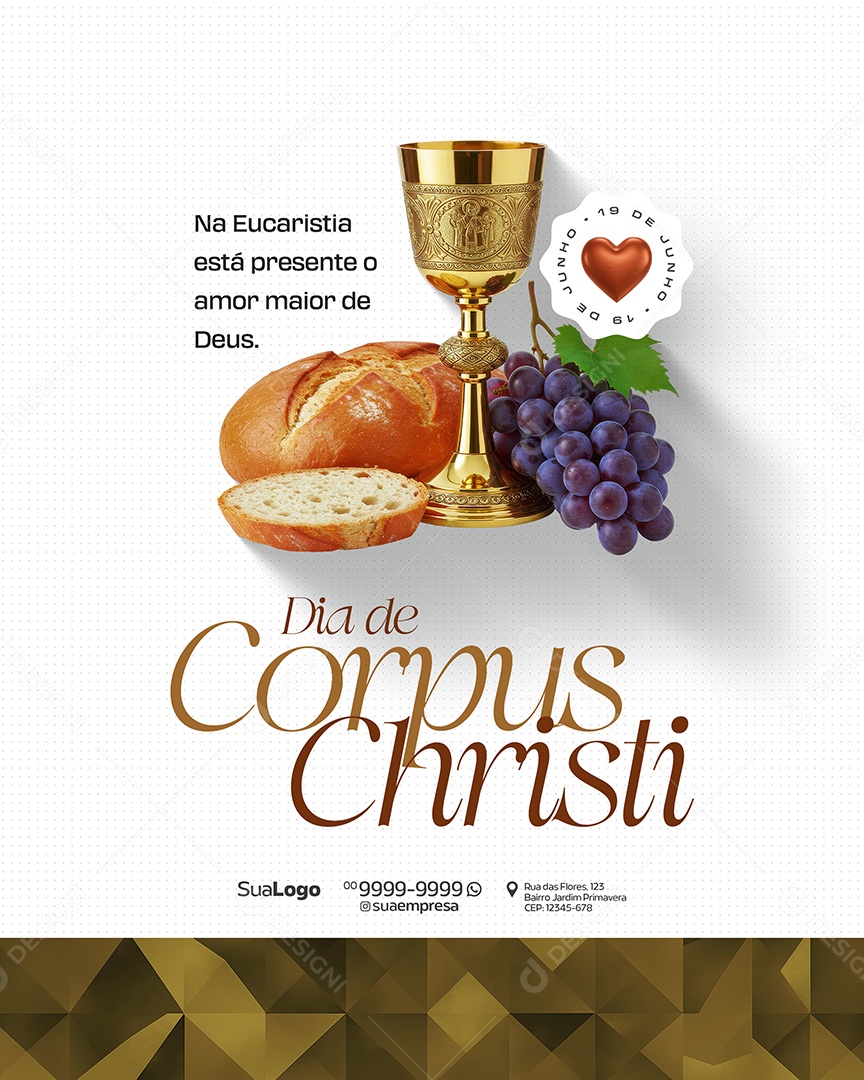 Dia De Corpus Christi 19 De Junho Social Media PSD Editável