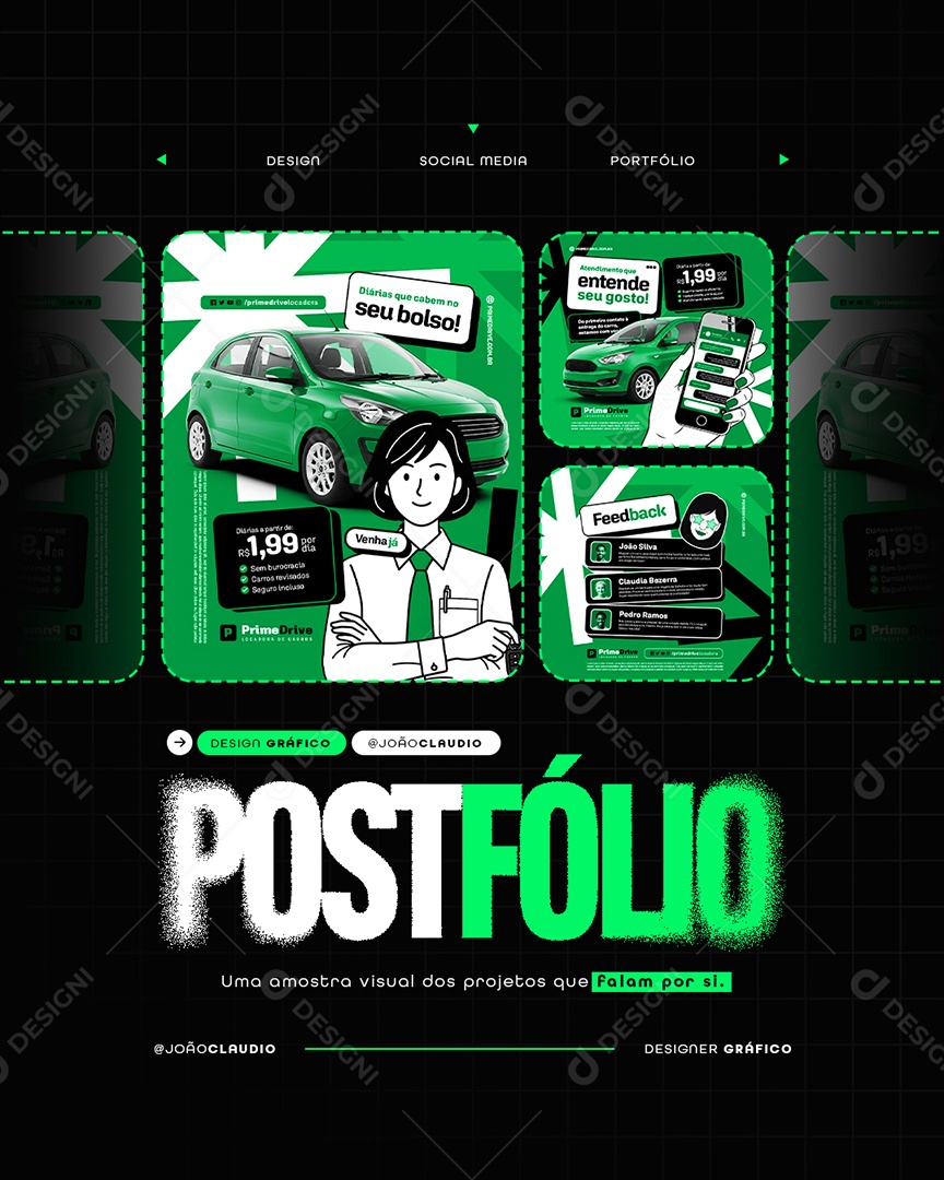 Designer Gráfico Postólio Social Media PSD Editável