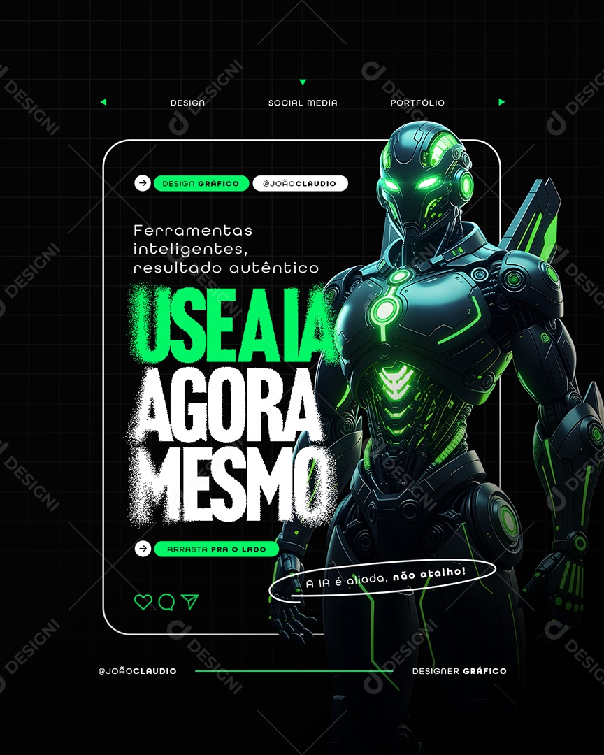 Designer Gráfico Ferramentas Inteligentes Social Media Editável