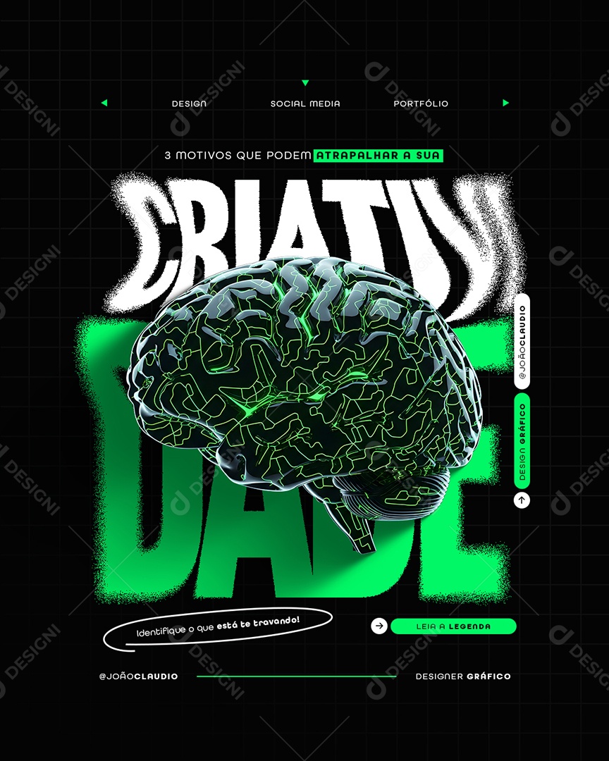 Designer Gráfico Criatividade Social Media PSD Editável