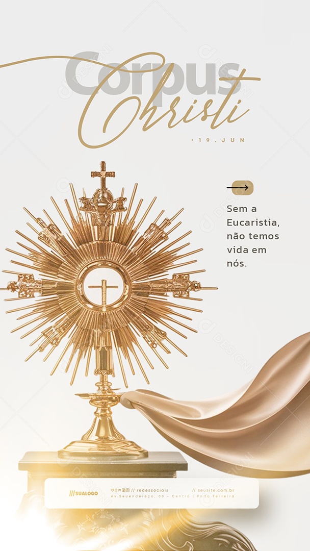 Story Dia De Corpus Christi 19 De Junho Social Media PSD Editável