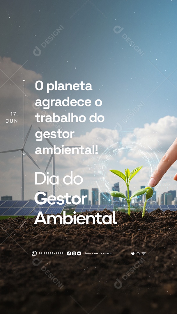 Story Dia Do Gestor Ambiental 17 De Junho Social Media PSD Editável